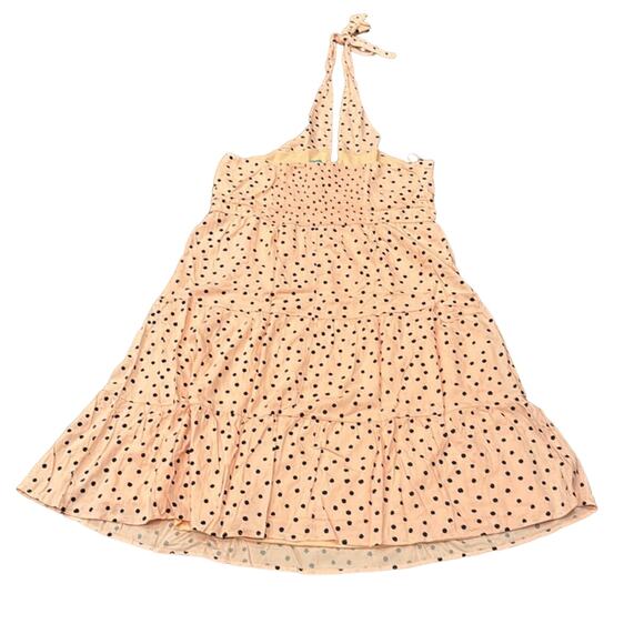 NWT Maurices Pink Polka Dot Halter Midi Dress Size 2X - Picture 3 of 9